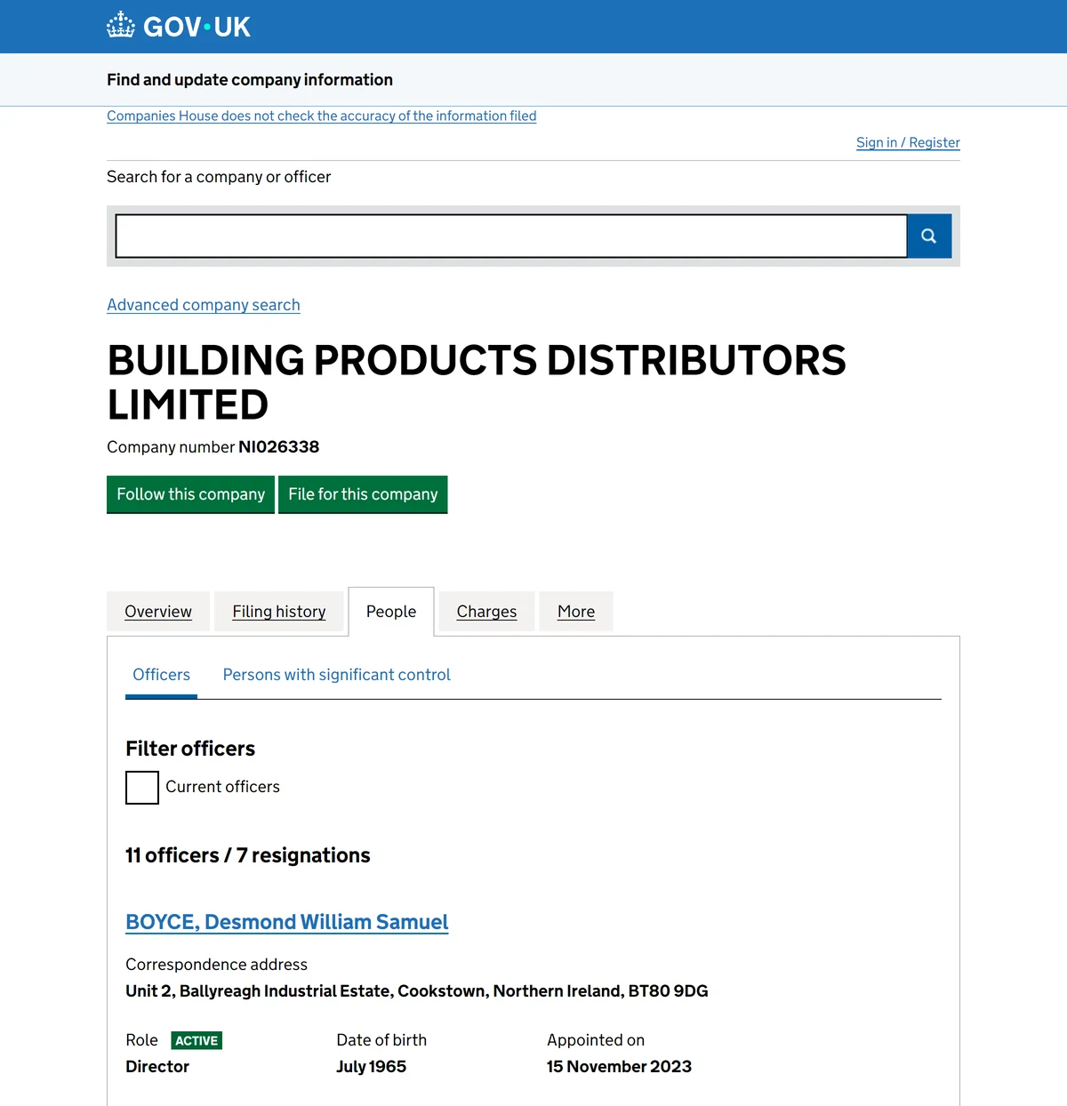 英国 Companies House 公开董事页,搜公司名即可看到 officers 一栏的真实姓名 英国 Companies House 公开董事页,搜公司名即可看到 officers 一栏的真实姓名