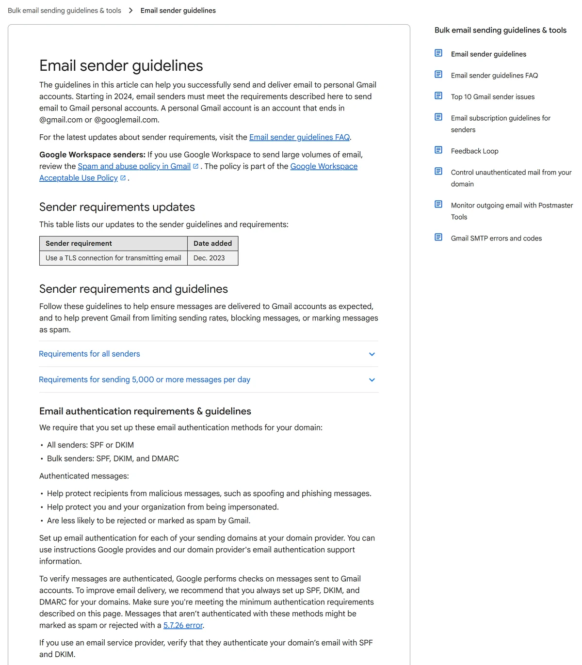 Gmail 官方发信方指南对 bulk sender 的三项要求 Gmail 官方发信方指南对 bulk sender 的三项要求